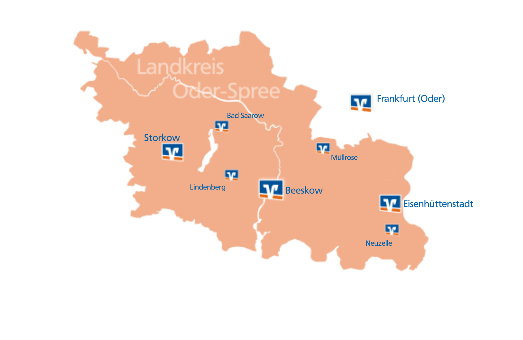 Ubersicht Geschaftsstellen Raiffeisen Volksbank Oder Spree Eg
